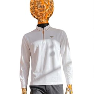 White Long Sleeved Polo T-shirt